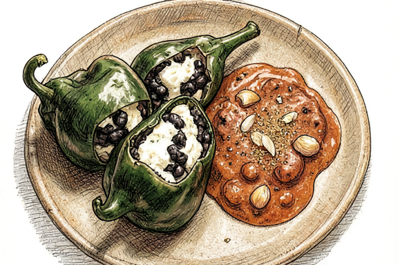 Chiles Rellenos aus der Heißluftfritteuse mit Tomatensauce