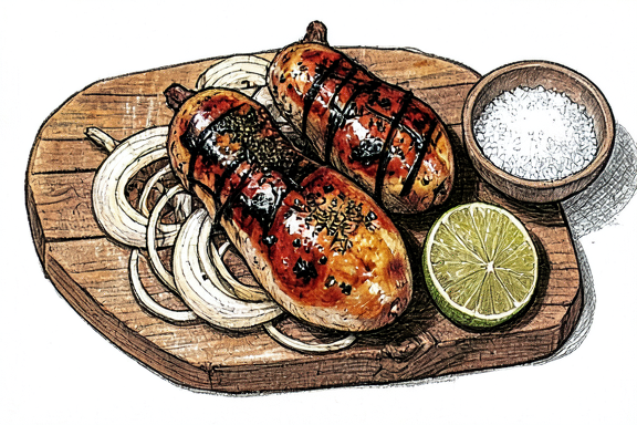 Air Fryer Pollo Asado mit gegrillten Zwiebeln