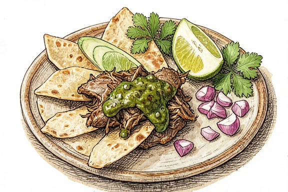 Air-Fryer-Schweine-Carnitas mit Salsa Verde