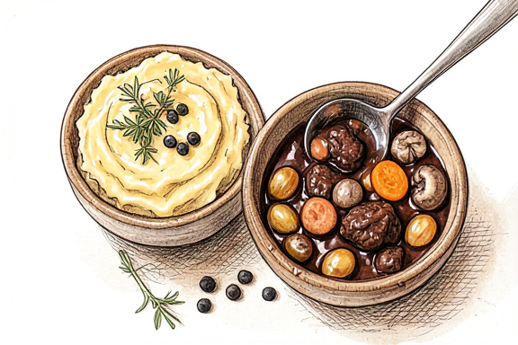 Bœuf Bourguignon mit Kartoffelpüree