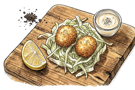 Kaki Fry (Austernfritter) mit frittierter Zitrone aus der Heißluftfritteuse