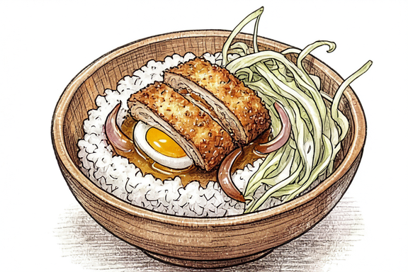 Katsu Don mit geschreddertem Kraut