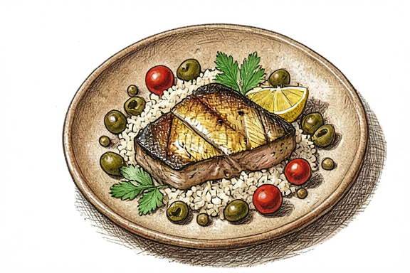 Pesce Spada alla Siciliana mit Couscous