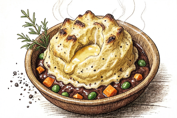 Shepherd's Pie mit Lammhack und Kartoffelpüree