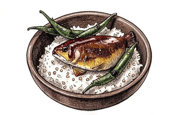 Teriyaki-Lachs mit Reis und Sesam-Grünen Bohnen